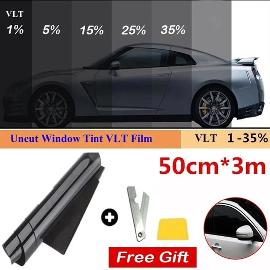 Window Tint Film Roll 50cm x 3m (Multiple Tints)