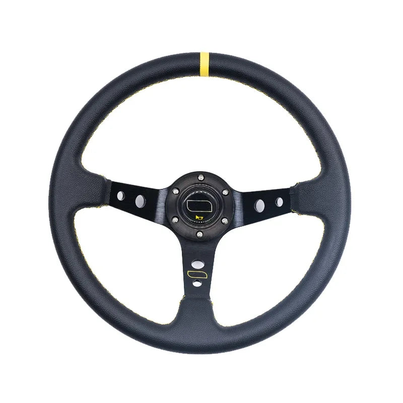 14 inch Suede/PVC/PU Racing Steering Wheel