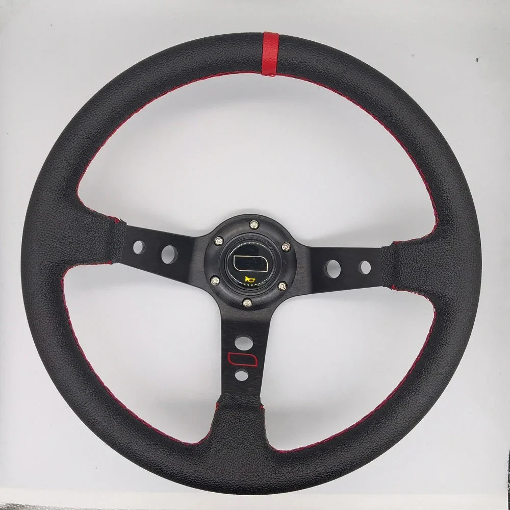 14 inch Suede/PVC/PU Racing Steering Wheel