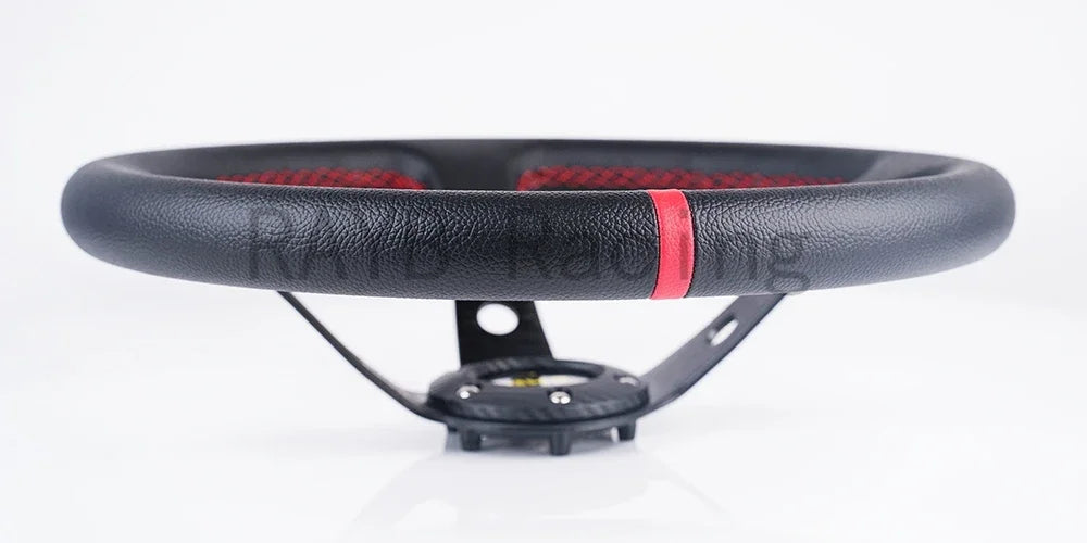 14 inch Suede/PVC/PU Racing Steering Wheel