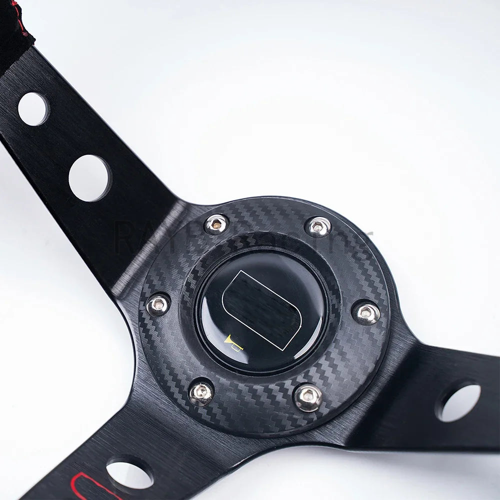 14 inch Suede/PVC/PU Racing Steering Wheel